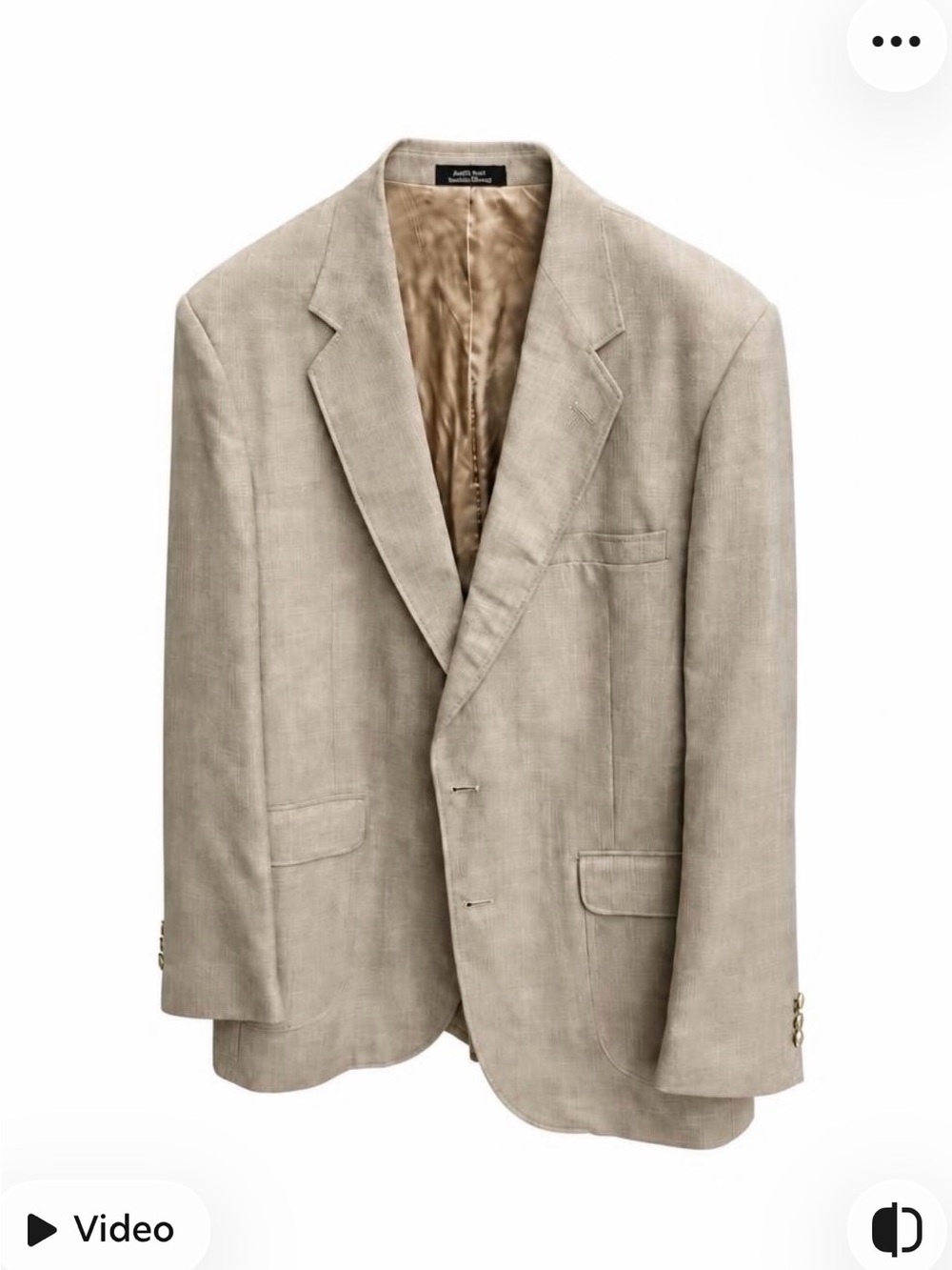 Stafford Light Beige Linen-Blend Sport Coat